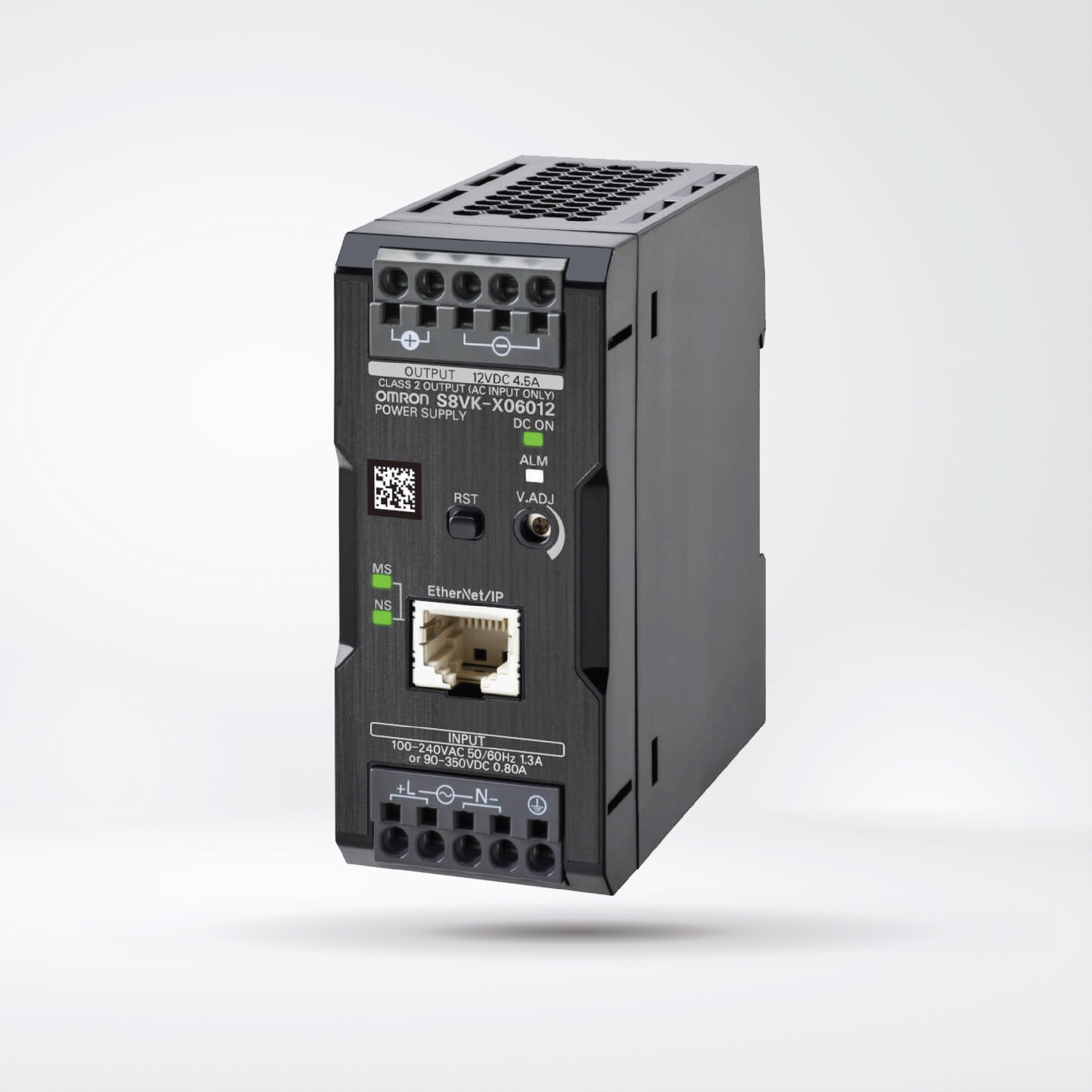S8VK-X06012-EIP Switch Mode Power Supply,with EtherNet/IP, Modbus TCP, 60 W, 12 VDC - Riverplus
