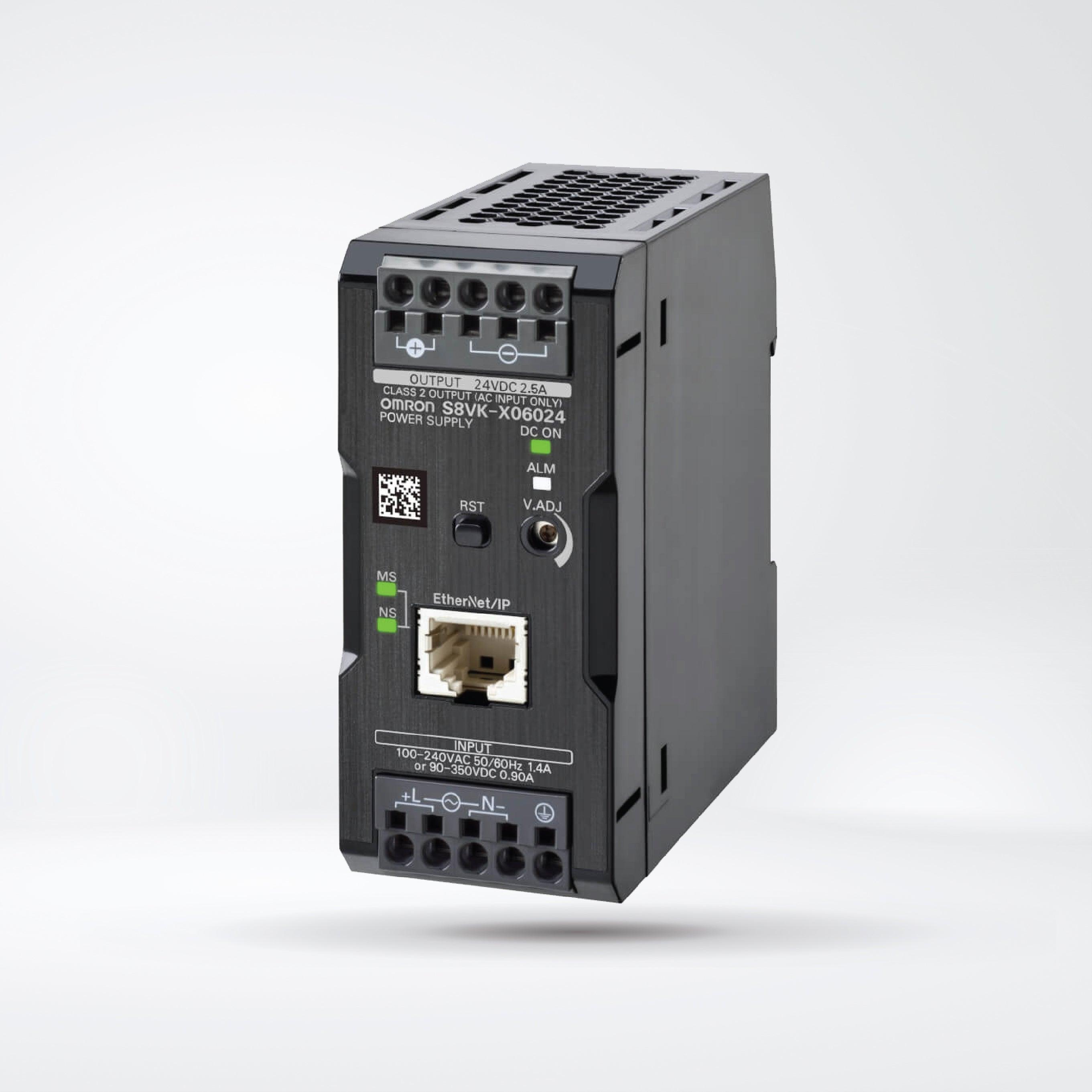 S8VK-X06024-EIP Switch Mode Power Supply, with EtherNet/IP, Modbus TCP,60 W, 24 VDC - Riverplus