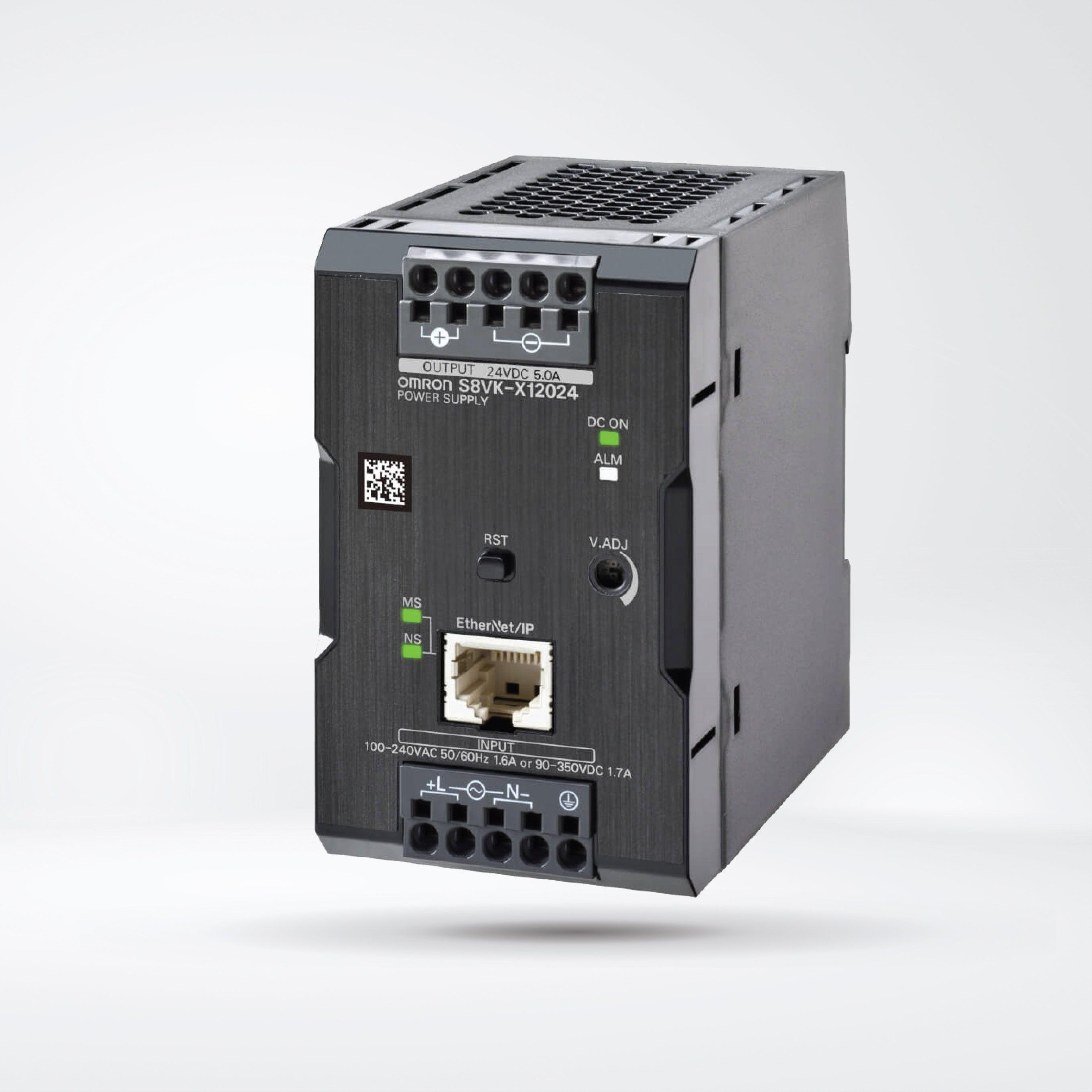 S8VK-X12024-EIP Switch Mode Power Supply, with EtherNet/IP, Modbus TCP,120 W, 24 VDC - Riverplus