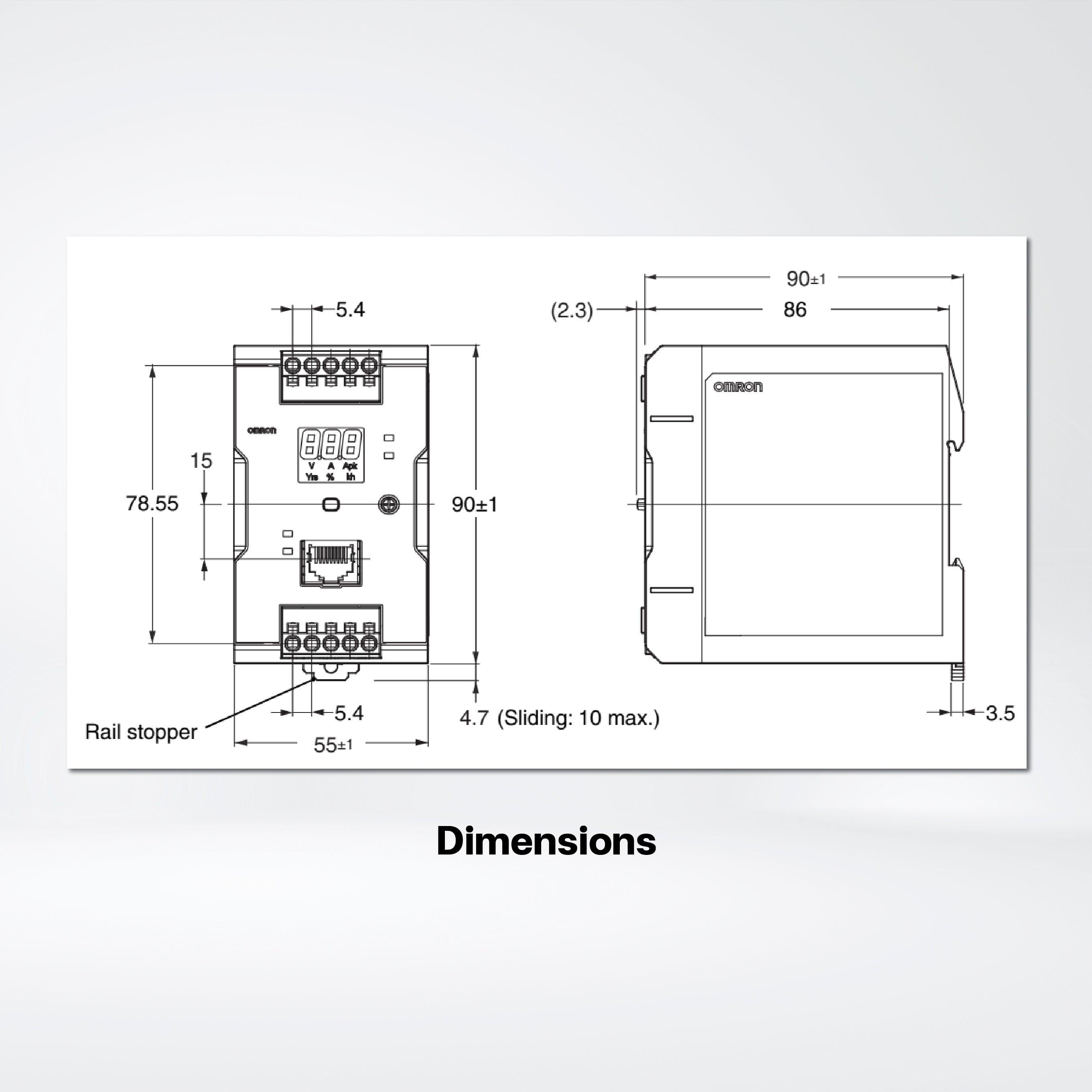 S8VK-X12024-EIP Switch Mode Power Supply, with EtherNet/IP, Modbus TCP,120 W, 24 VDC - Riverplus