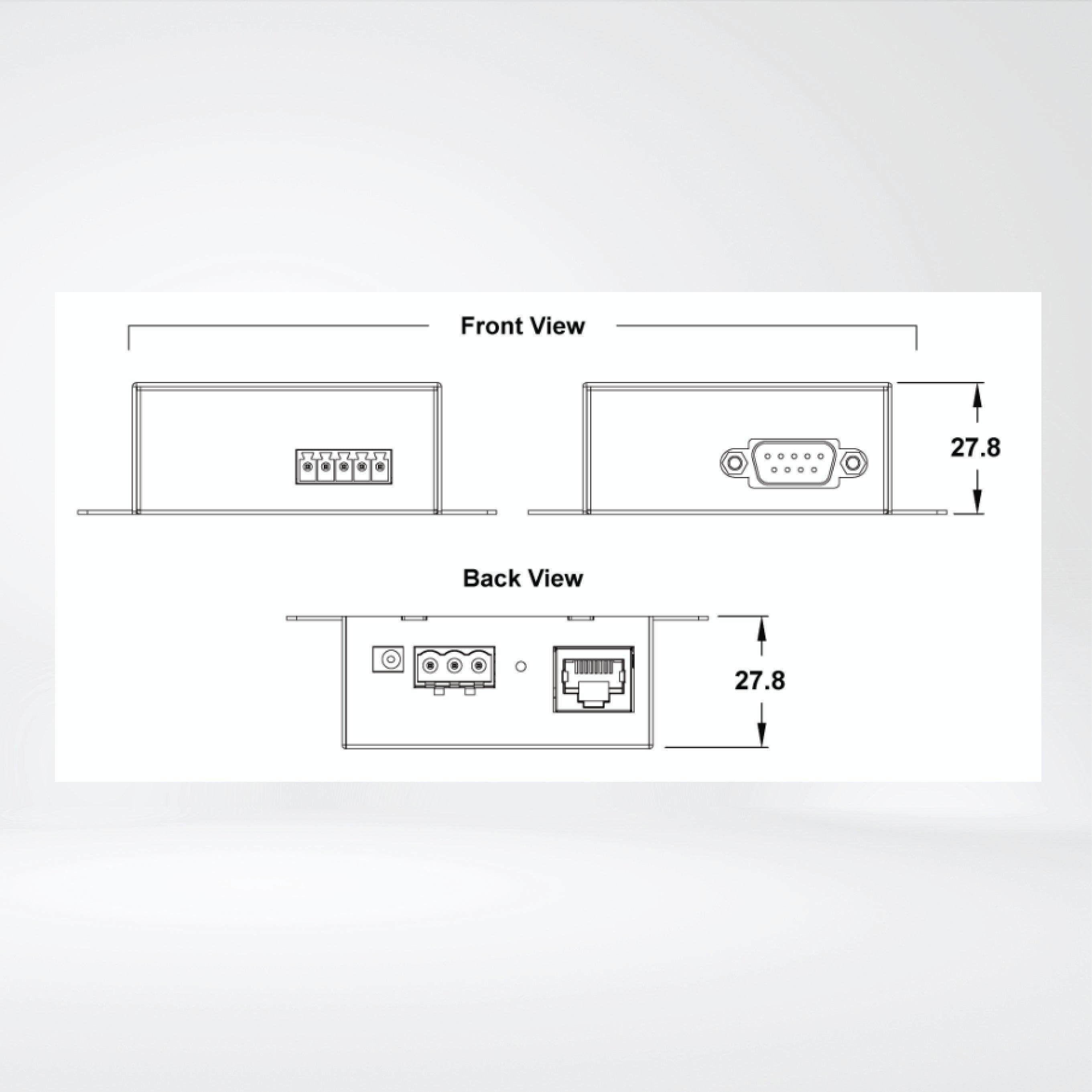 SE5201-DB Compact Industrial Field-Mount Serial Device Server - Riverplus