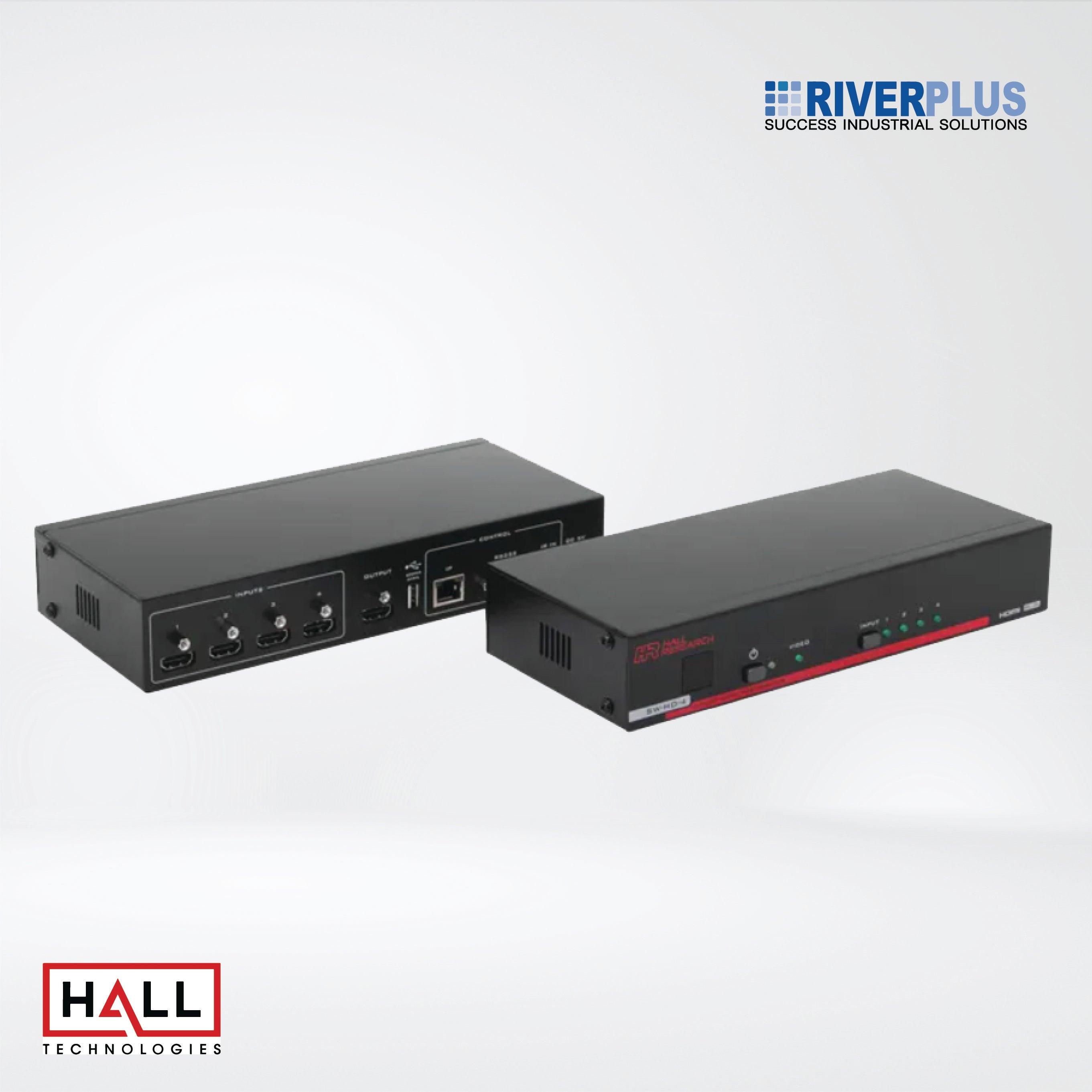 SW-HD-4 4-Port HDMI Fast Switch with IP, RS-232, and IR Control - Riverplus