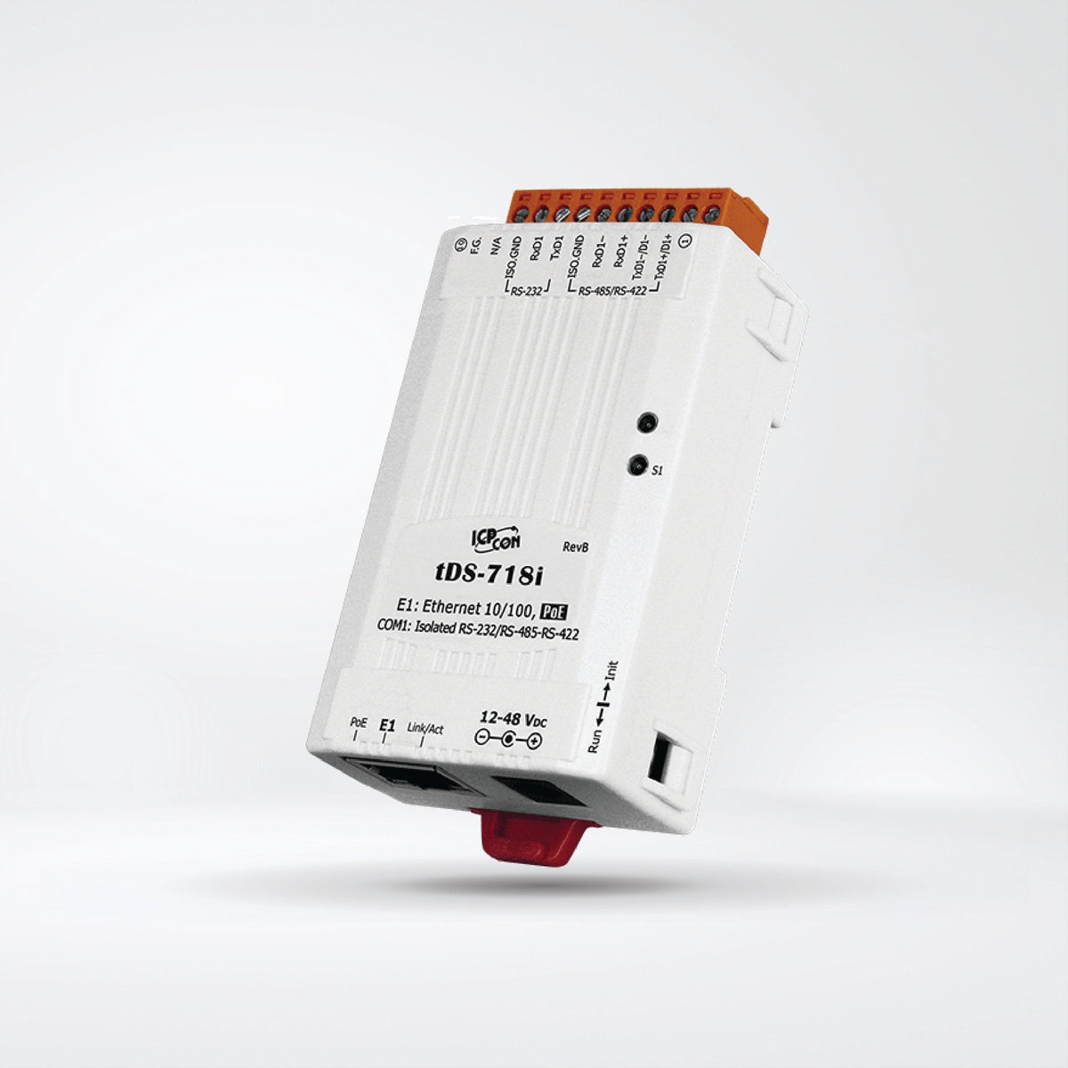 718i tDS-718i CR Tiny (1x Isolated RS-232/422/485) Serial-to-Ethernet Devic