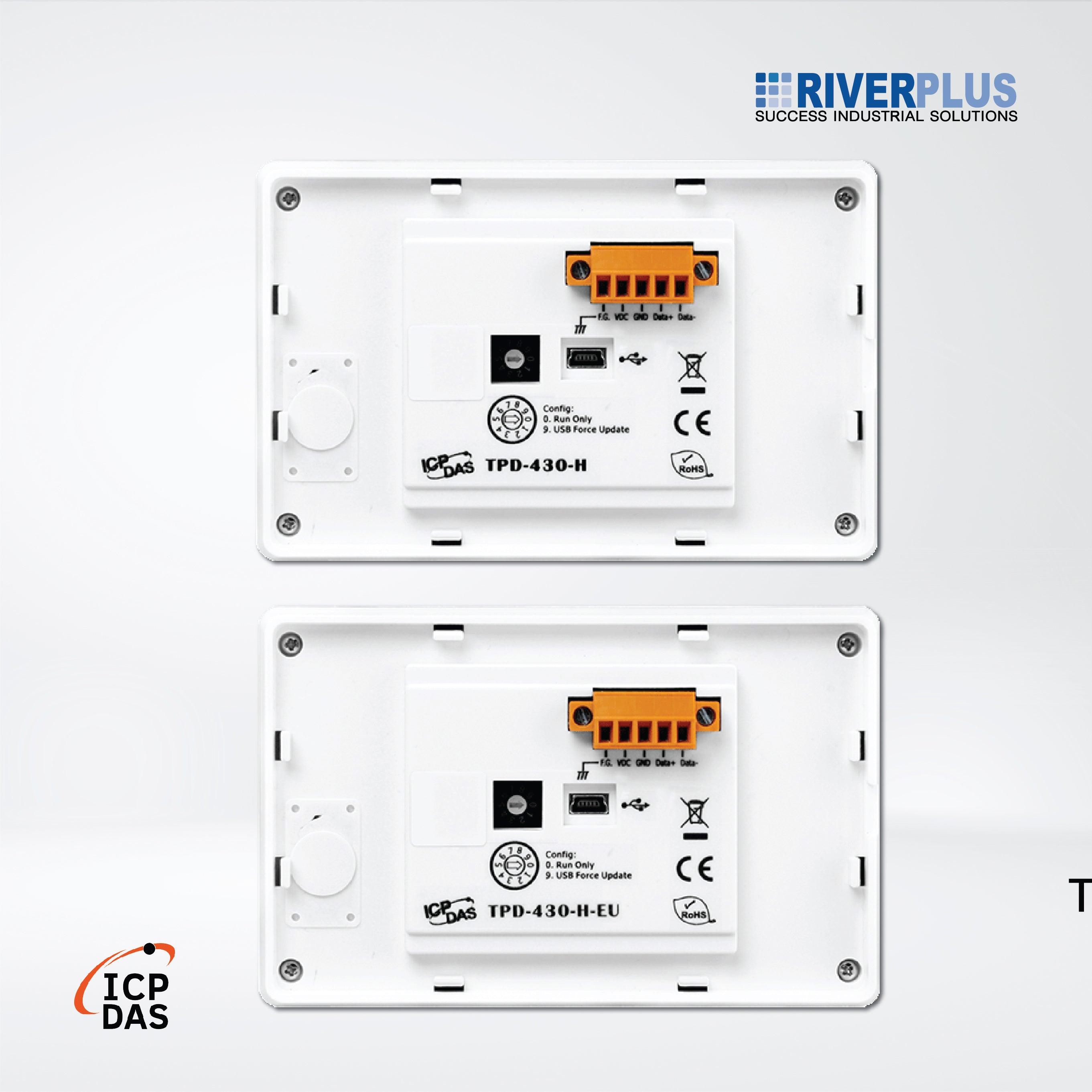 TPD-430-H 4.3" Touch HMI Device with 1 x RS-485, Suitable for Outlet Box in United States - Riverplus