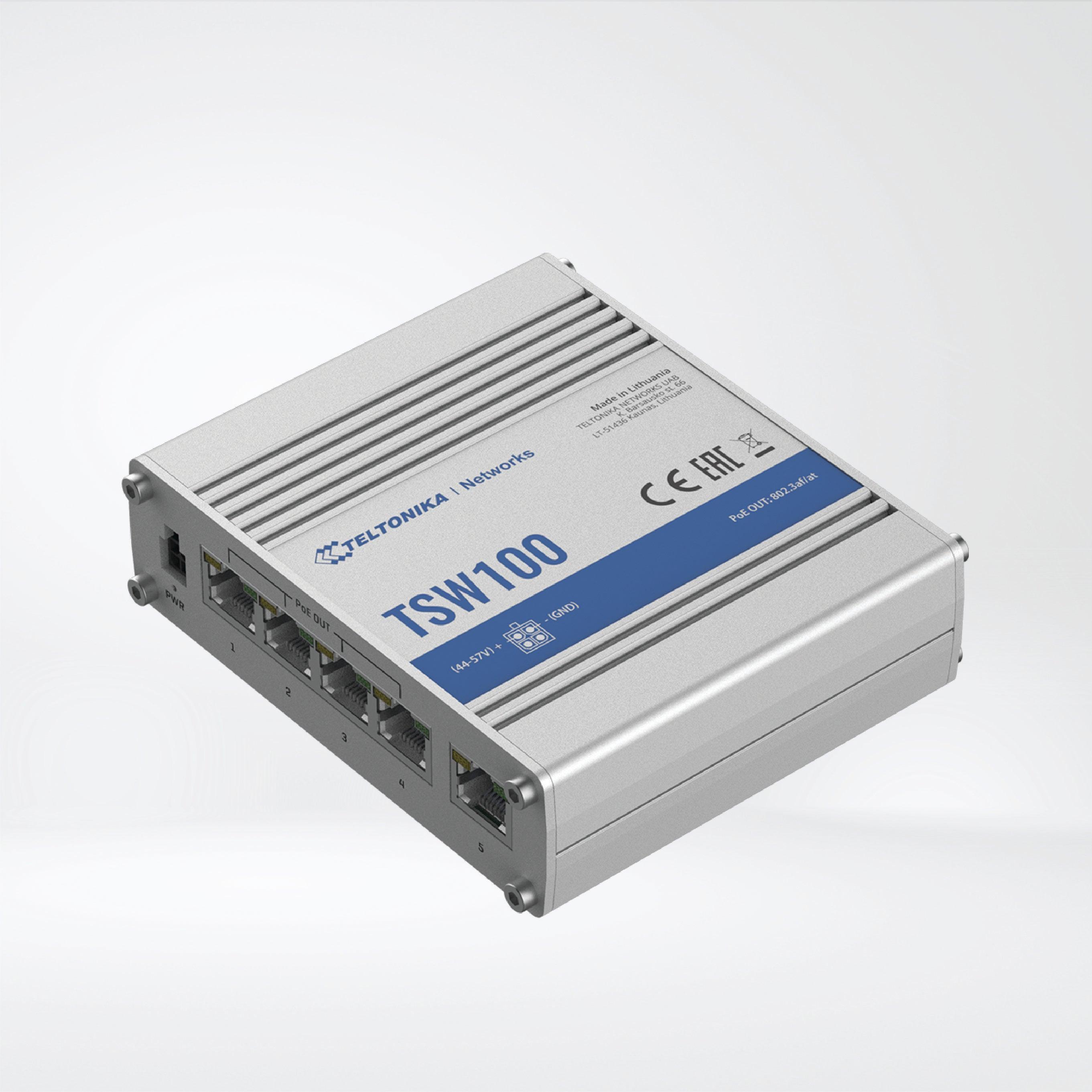 TSW100 Industrial 5xGigabit Ethernet,PoE+ support Switch - Riverplus