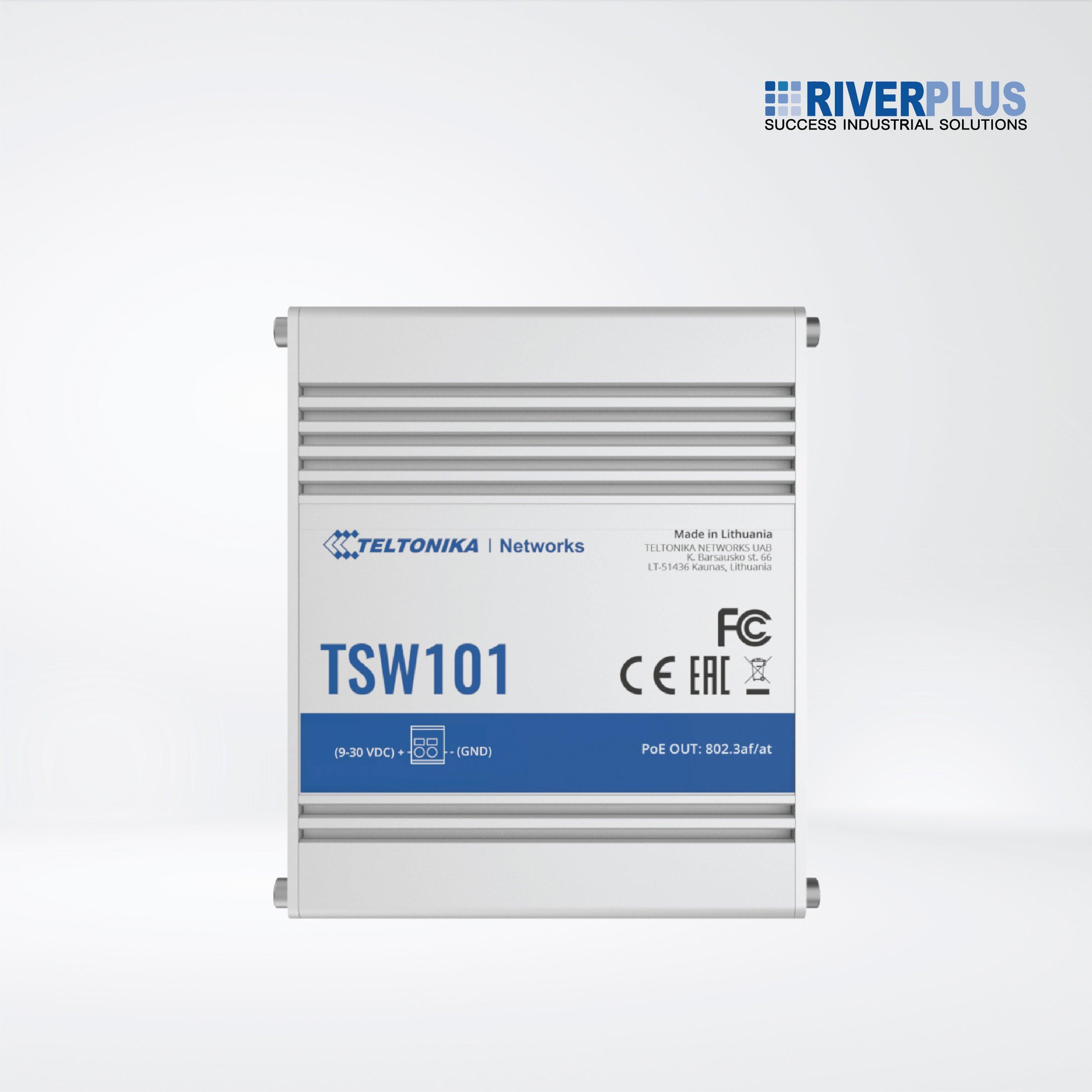 TSW101 5 x Gigabit Ethernet ports , 4 x PoE+ ports Ideal for in-vehicle solutions - Riverplus