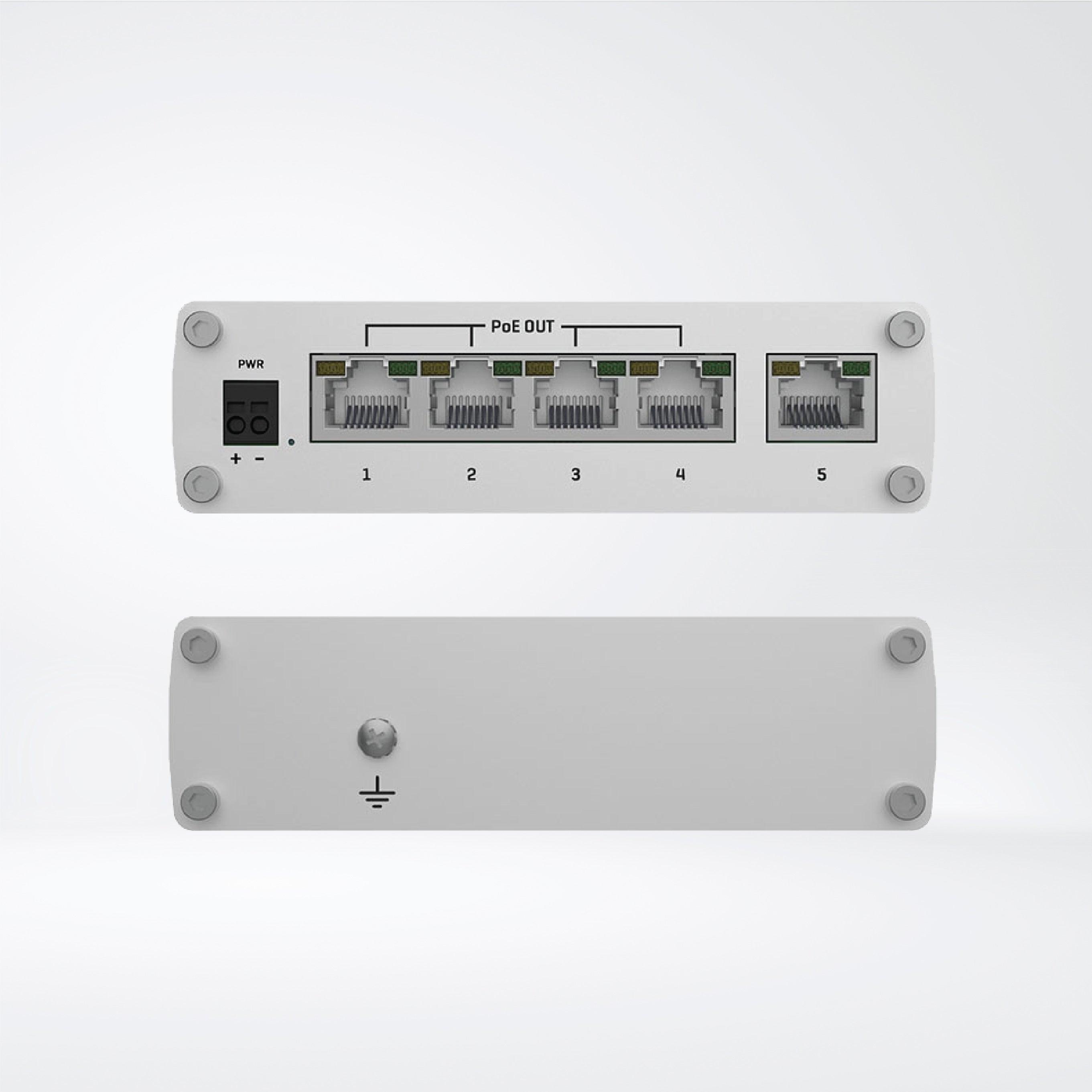 TSW101 5 x Gigabit Ethernet ports , 4 x PoE+ ports Ideal for in-vehicle solutions - Riverplus