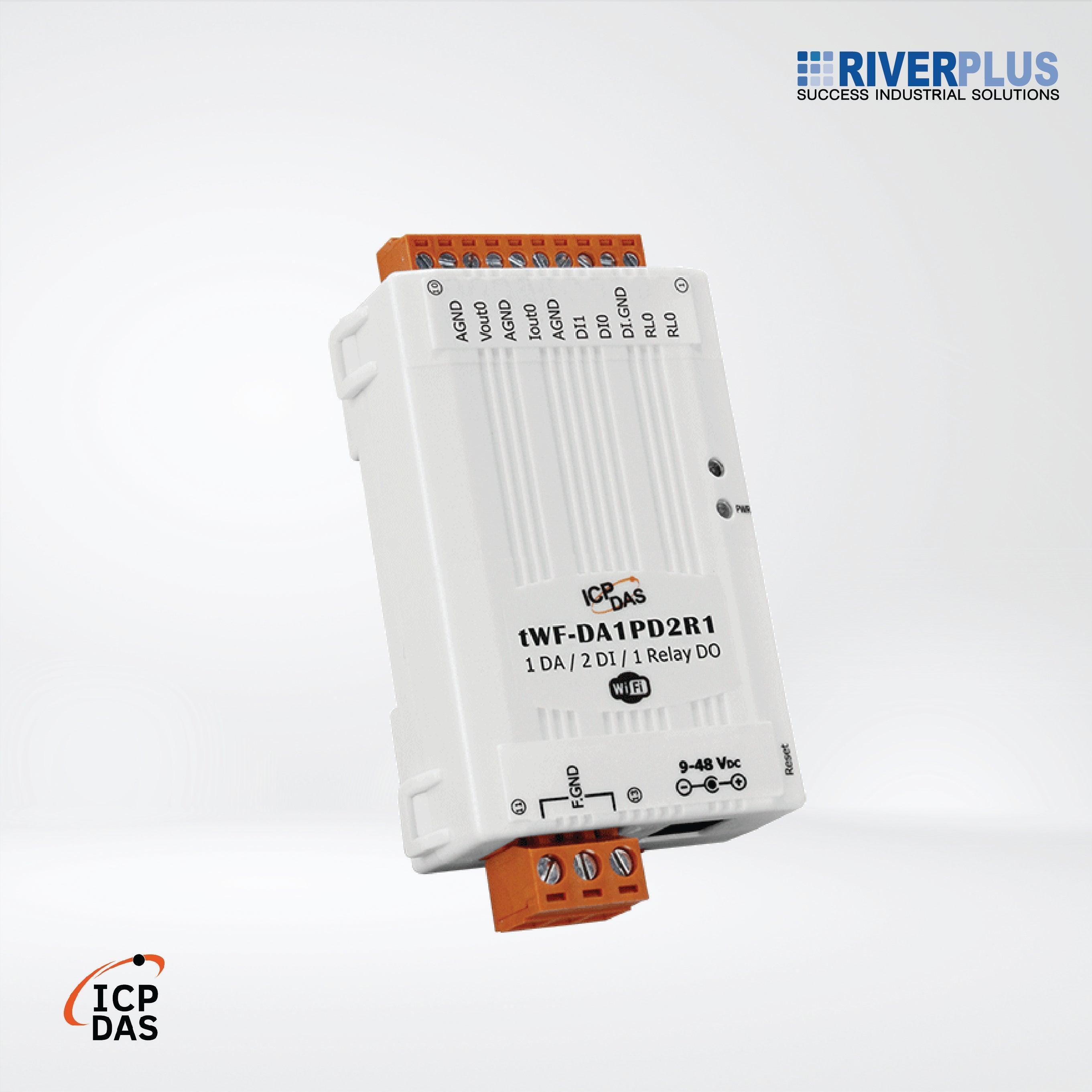 tWF-DA1PD2R1 Tiny Wi-Fi I/O Module with 1-ch AO, 2-ch DI and 1-ch Power Relay (Asia Only) - Riverplus