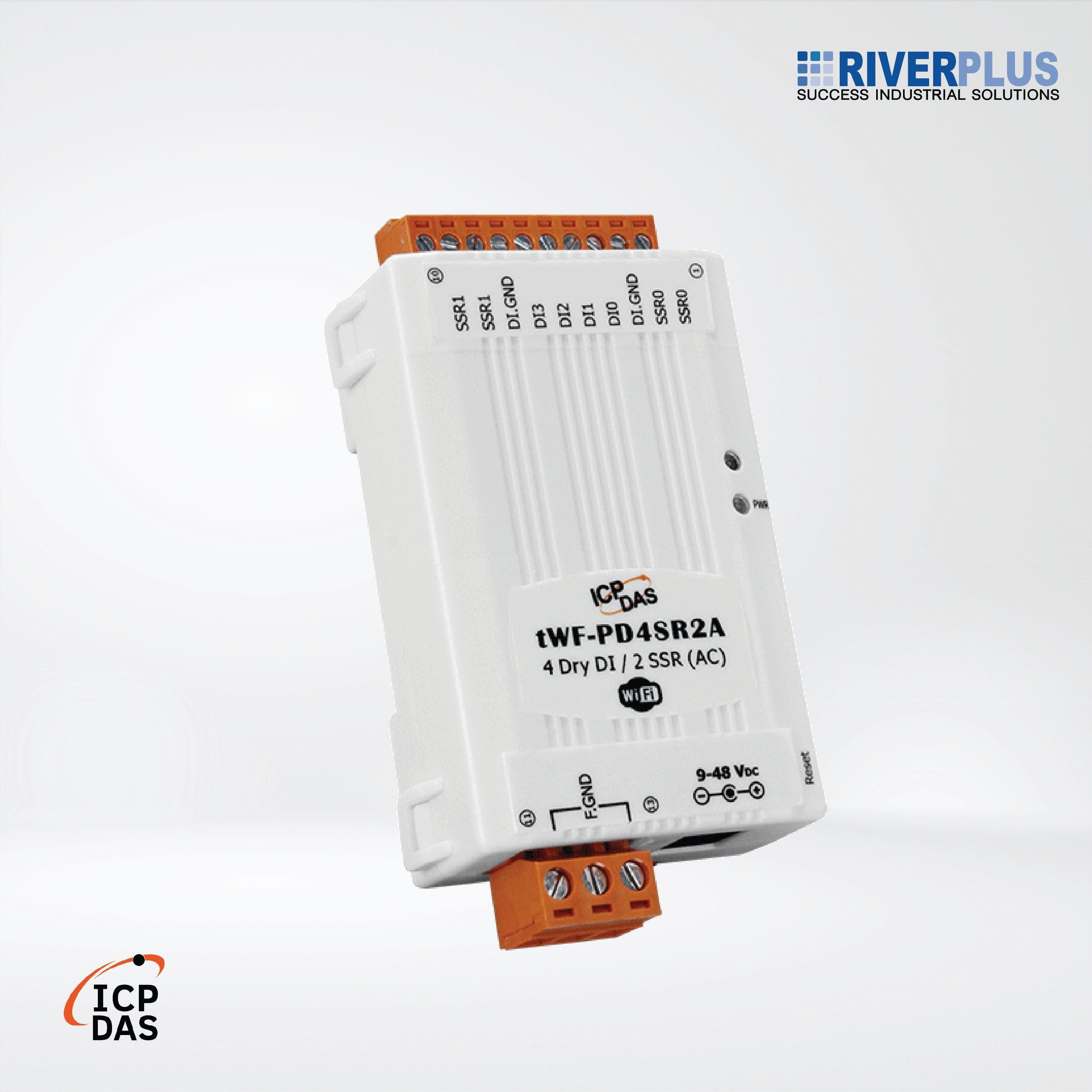 tWF-PD4SR2A Tiny Wi-Fi I/O Module with Isolated 4-ch (Dry) DI and 2-ch AC SSR (Asia Only) - Riverplus