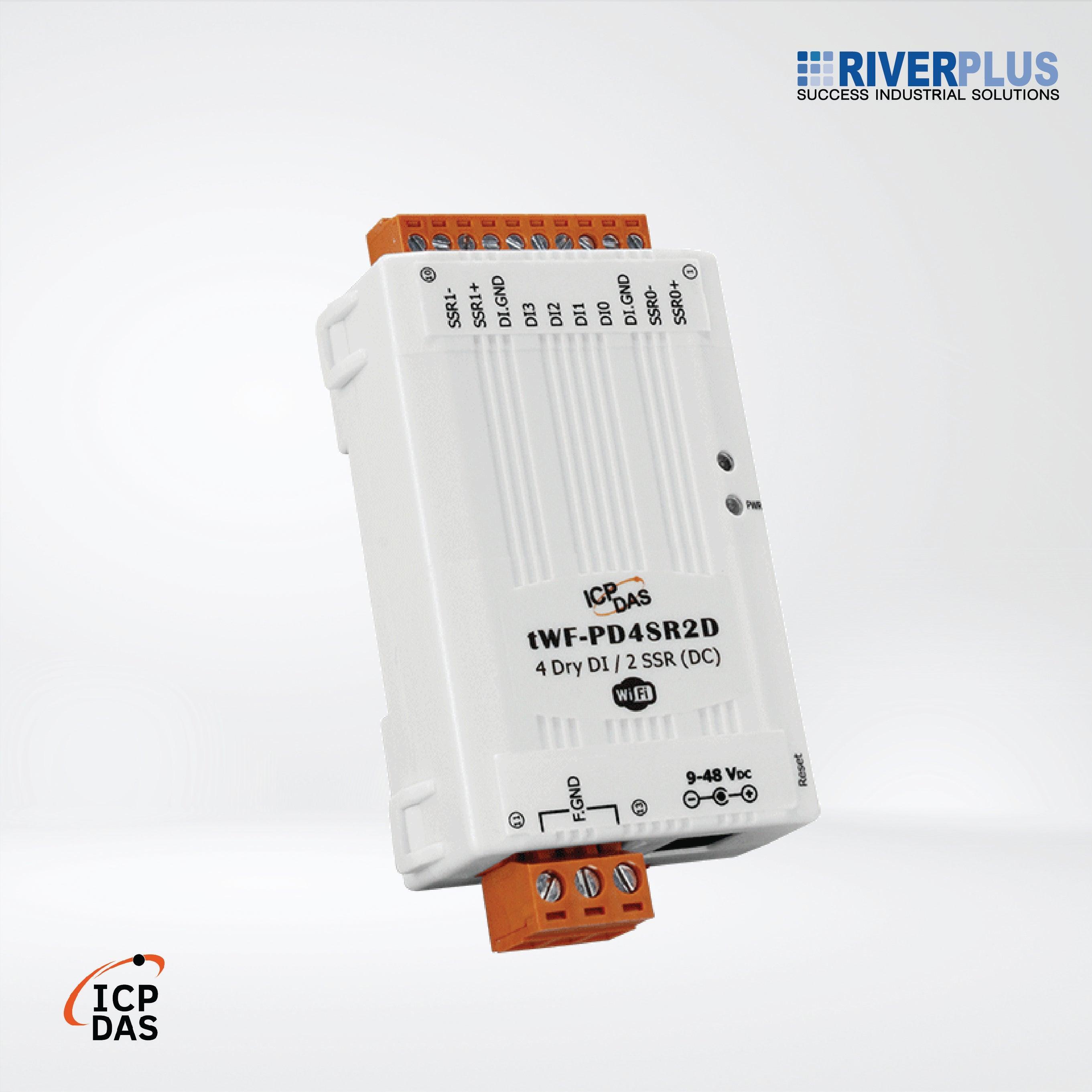 tWF-PD4SR2D Tiny Wi-Fi I/O Module with Isolated 4-ch (Dry) DI and 2-ch DC SSR (Asia Only) - Riverplus