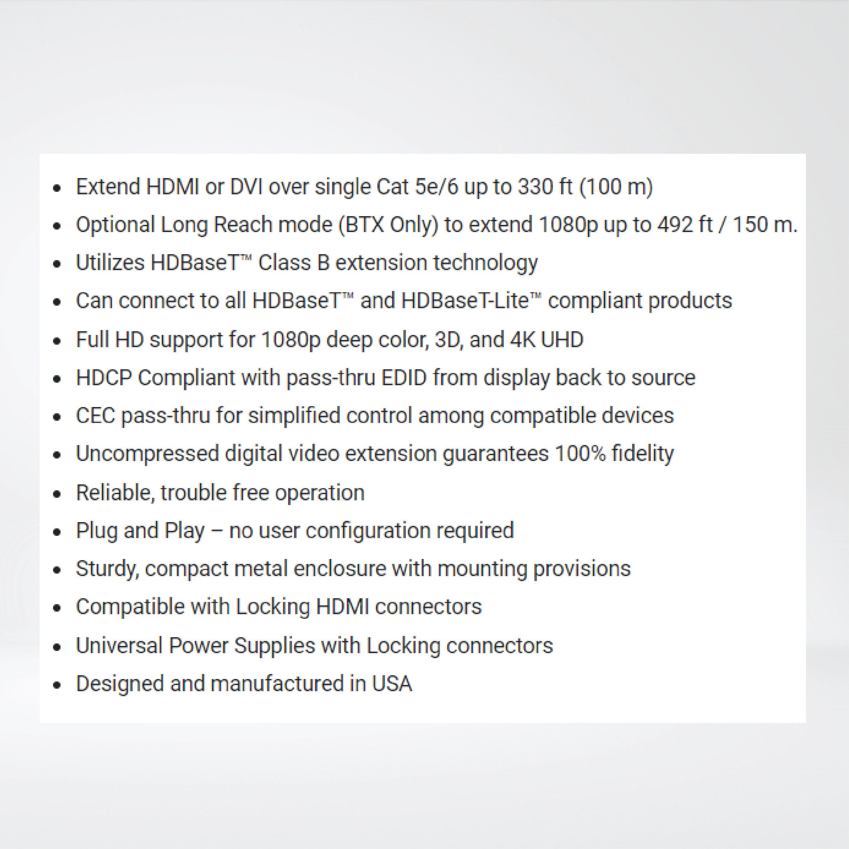 UH-BTX-R HDMI over UTP Extender with HDBaseT™ (HDBaseT™) Receiver - Riverplus