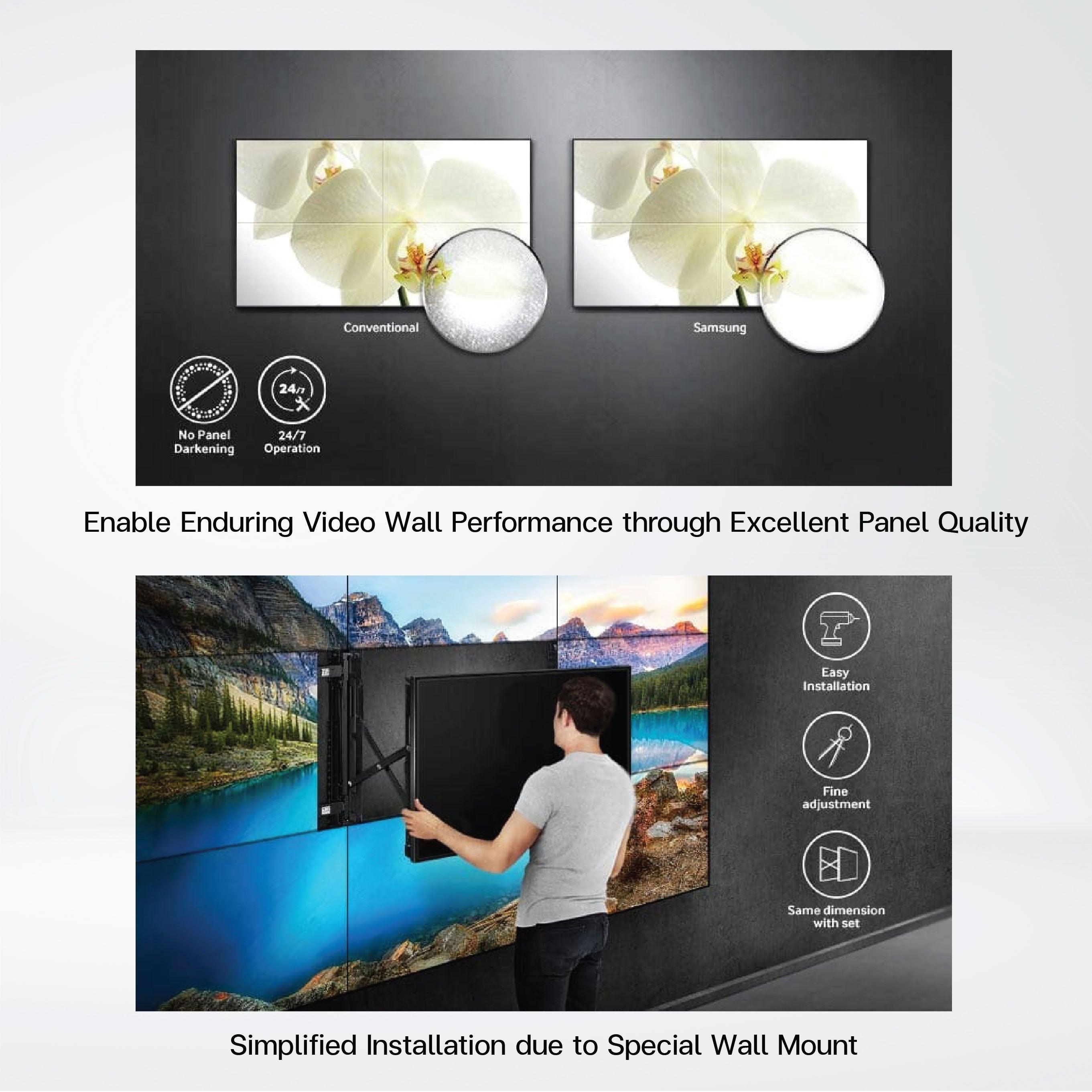 UH46F5 46” 700nit Super Narrow Bezel , Designed for easy installation with ultra-compact design - Riverplus