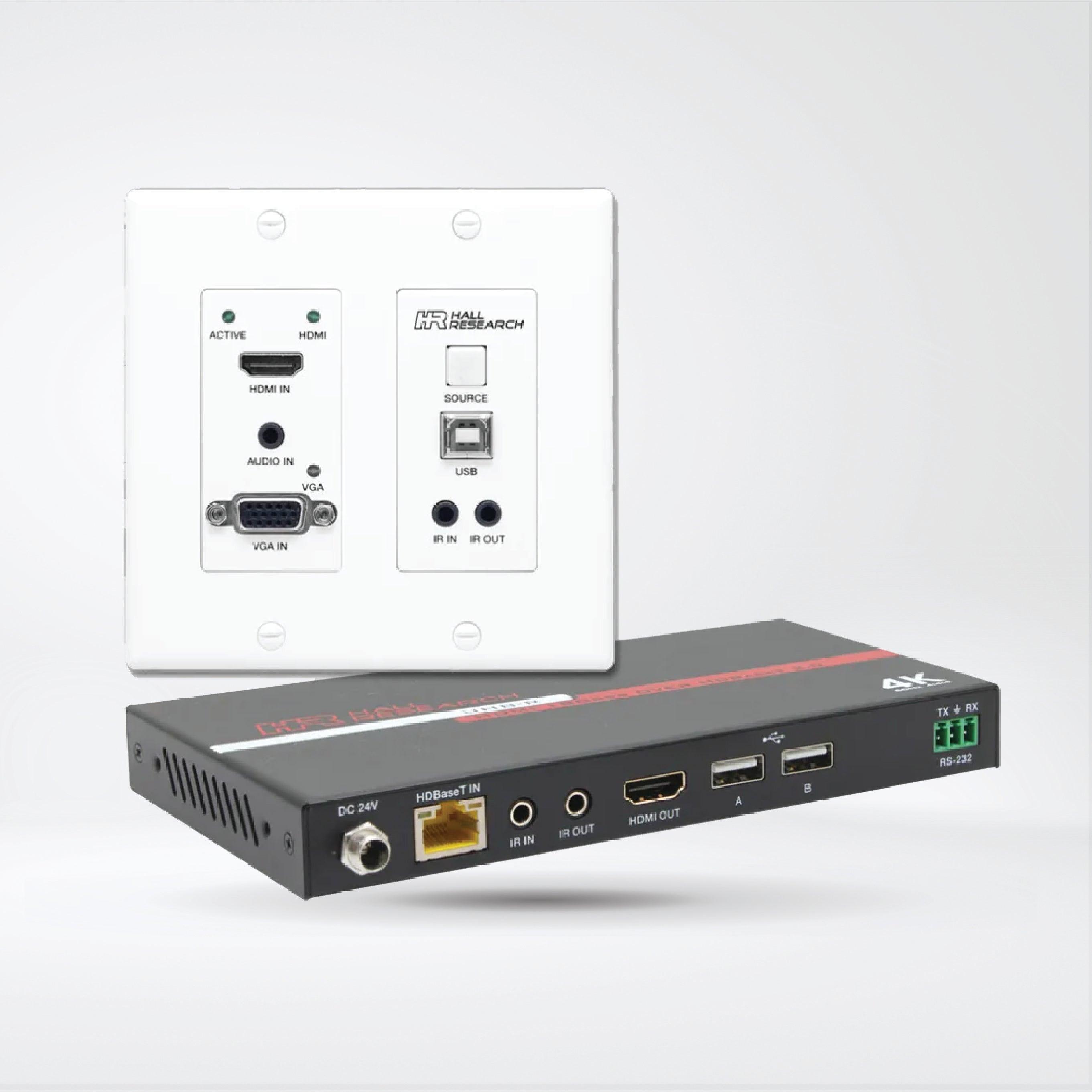 UHB-SW2-WP Auto-Switching HDMI, VGA and USB Extension System - Riverplus