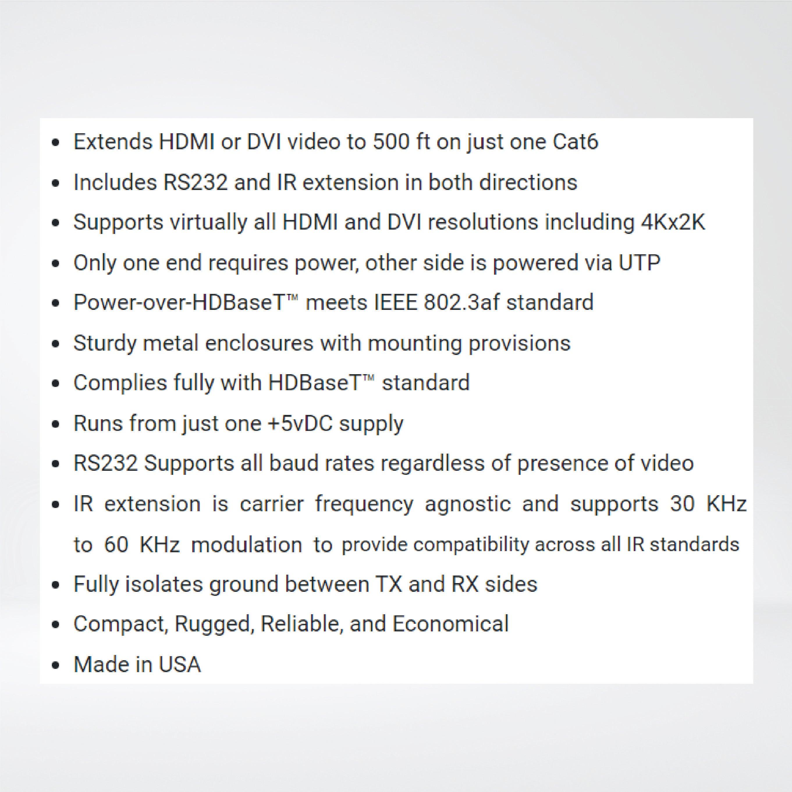 UHBX-WPC-P2 HDMI over UTP Extender with HDBaseT™ and PoH (Wall Plate Sender + Receiver ) - Riverplus