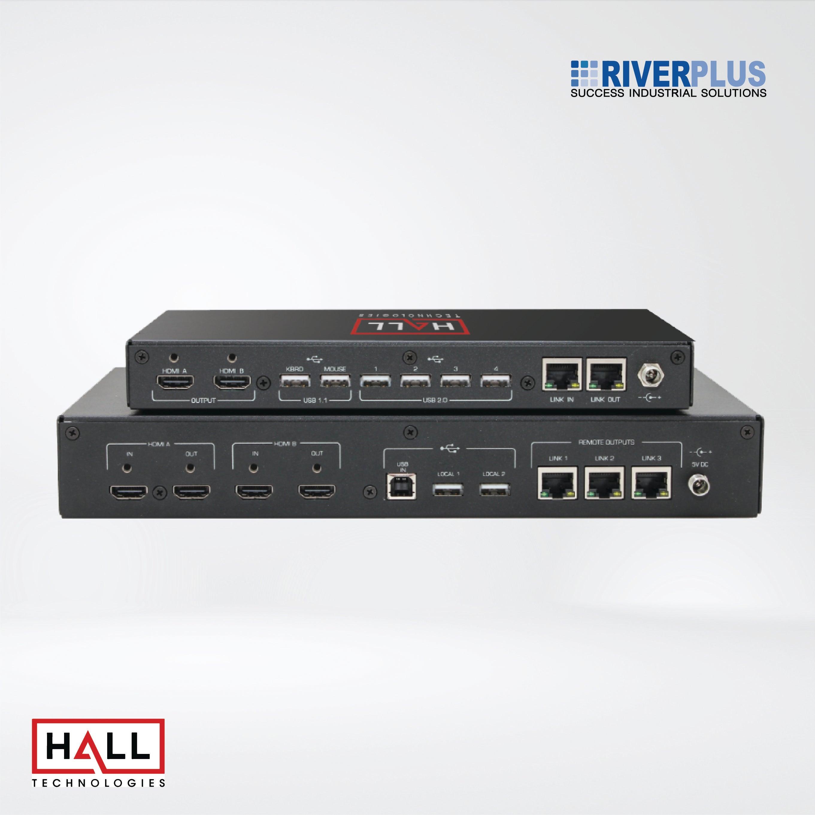ULTRA-4K-R Dual-Head HDMI and USB 2.0 KVM Extender - Riverplus