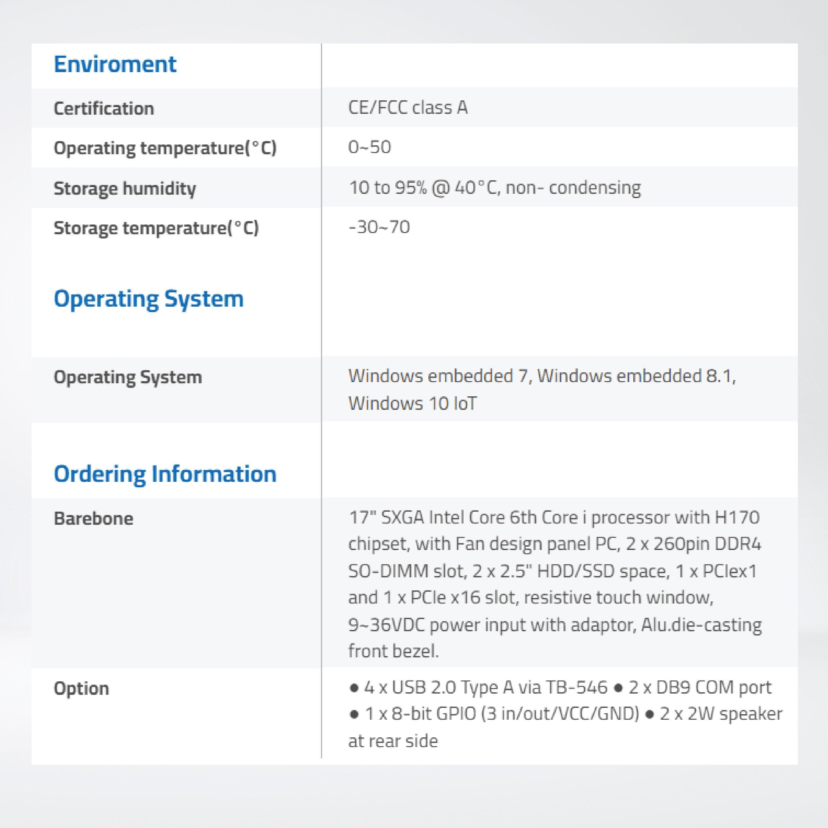 ViPAC-917R 17” Intel 6th/7th Core i3/i5/i7 Panel PC - Riverplus