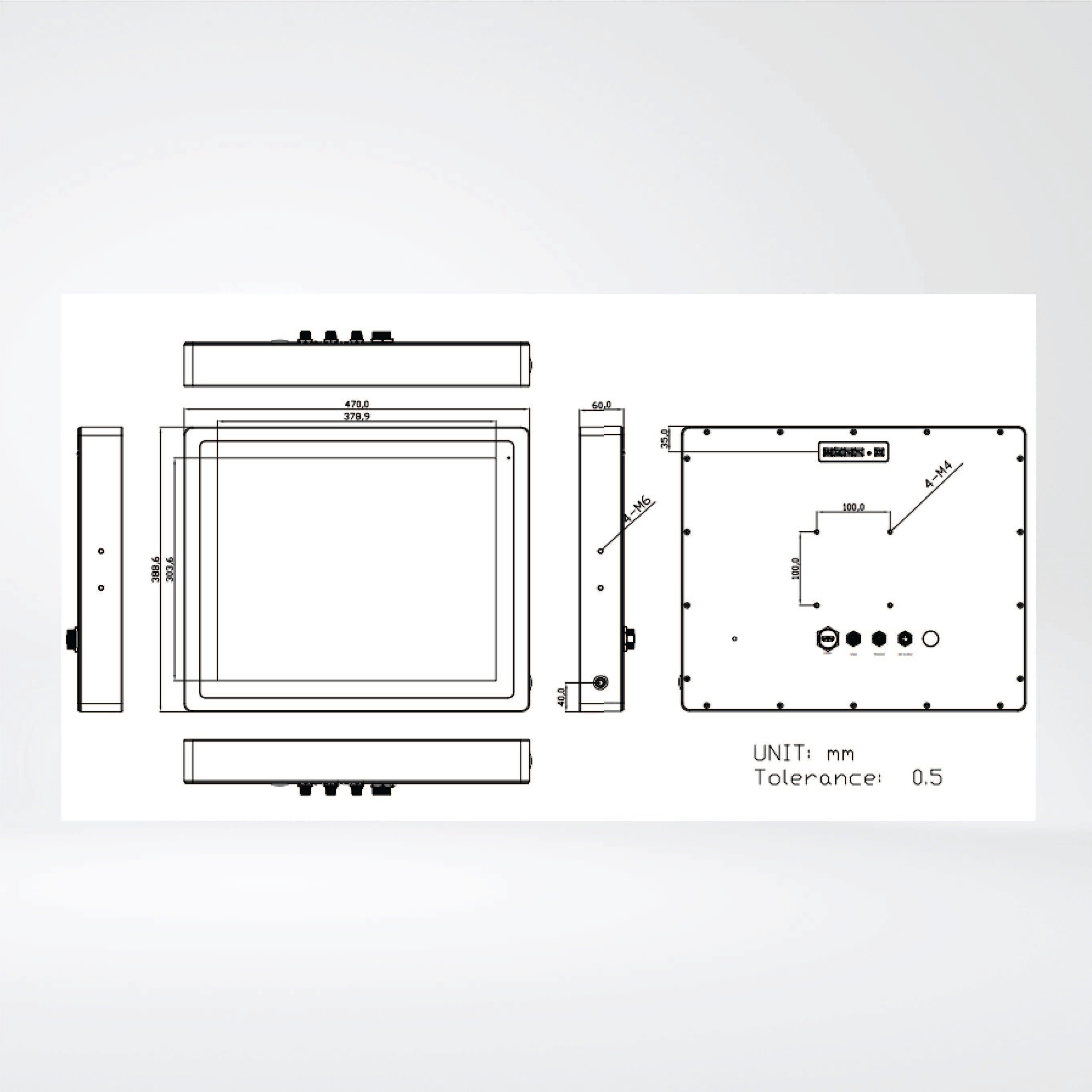 ViTAM-119R 19″ New Gen. IP66/IP69K Stainless Steel Display - Riverplus