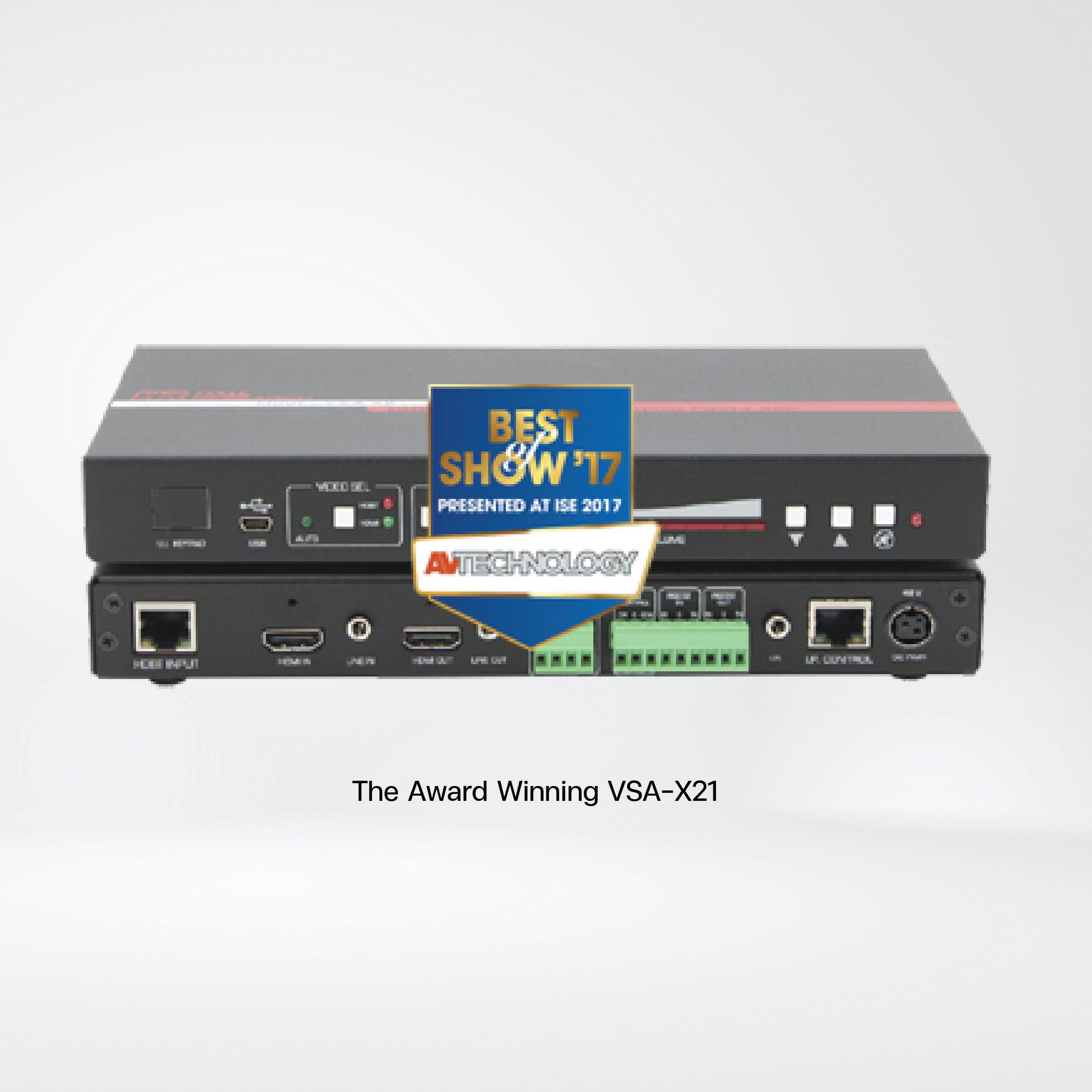 VSA-X21 HDBaseT Receiver with Integrated Switcher, Audio Amp & Controller w/IP - Riverplus