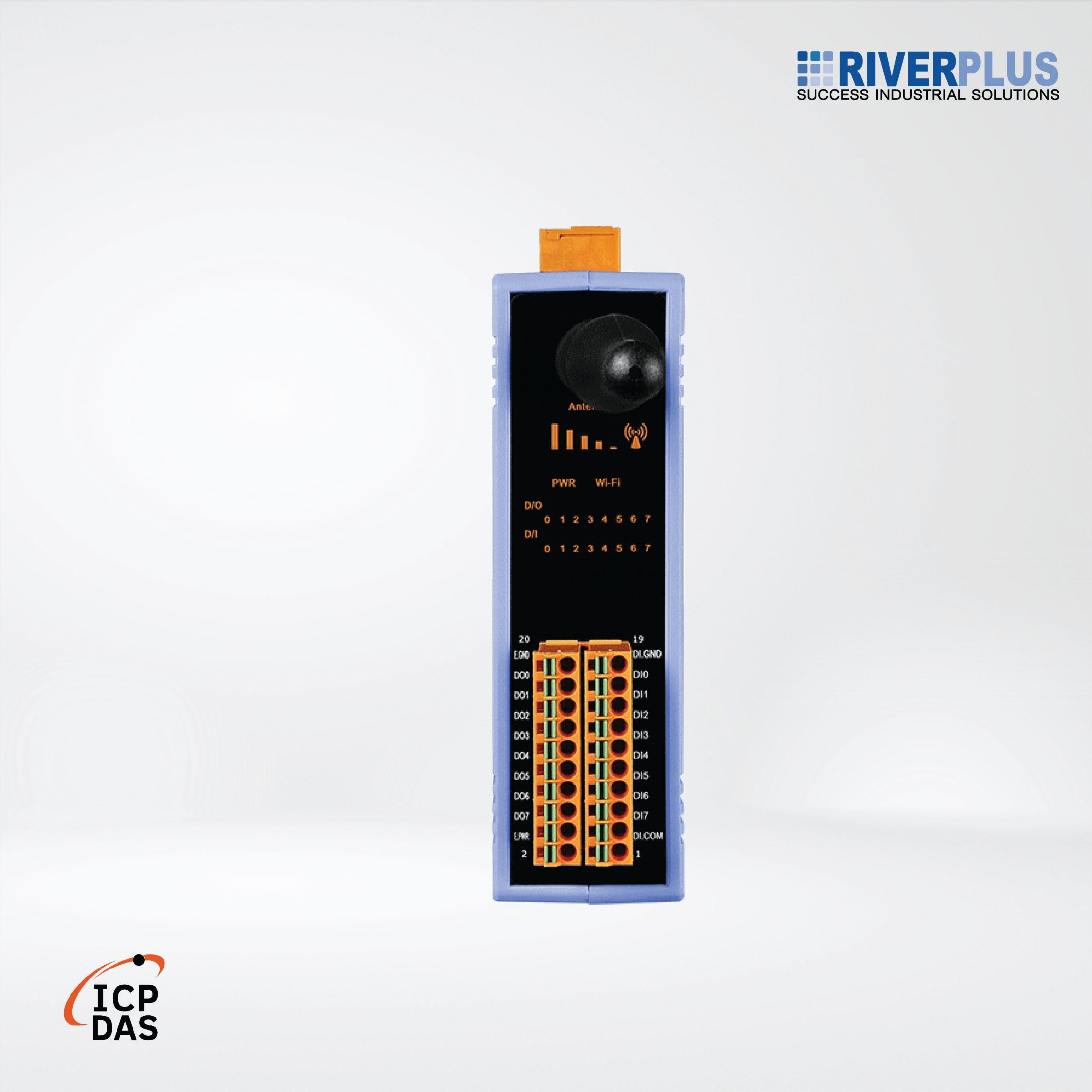 WF-2055 Wi-Fi I/O Module with Isolated 8-ch (Dry, Wet) DI, (Sink, NPN) DO (Asia Only) - Riverplus