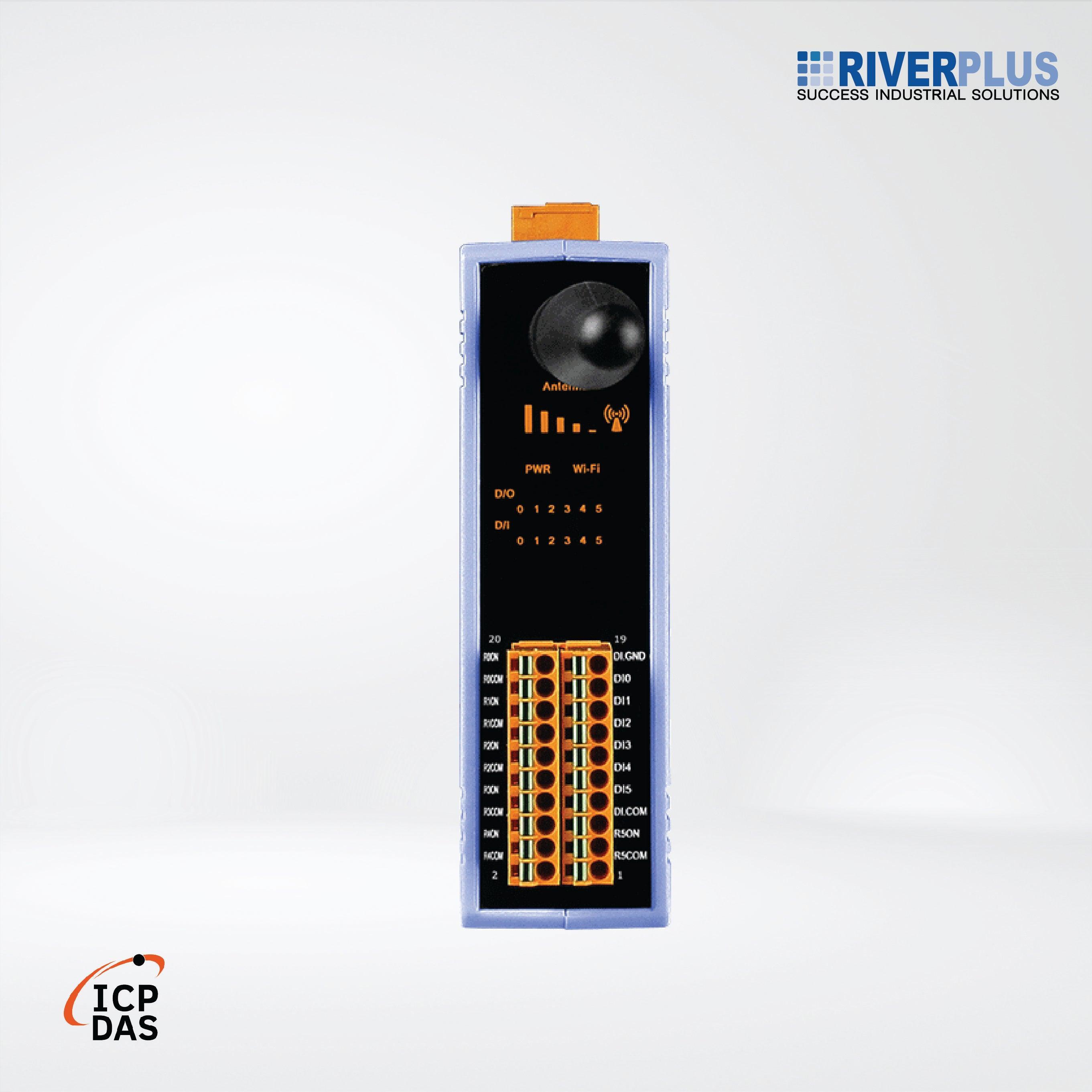 WF-2060 Wi-Fi I/O Module with Isolated 6-ch (Dry, Wet) DI and 6-ch Relay (Asia Only) - Riverplus