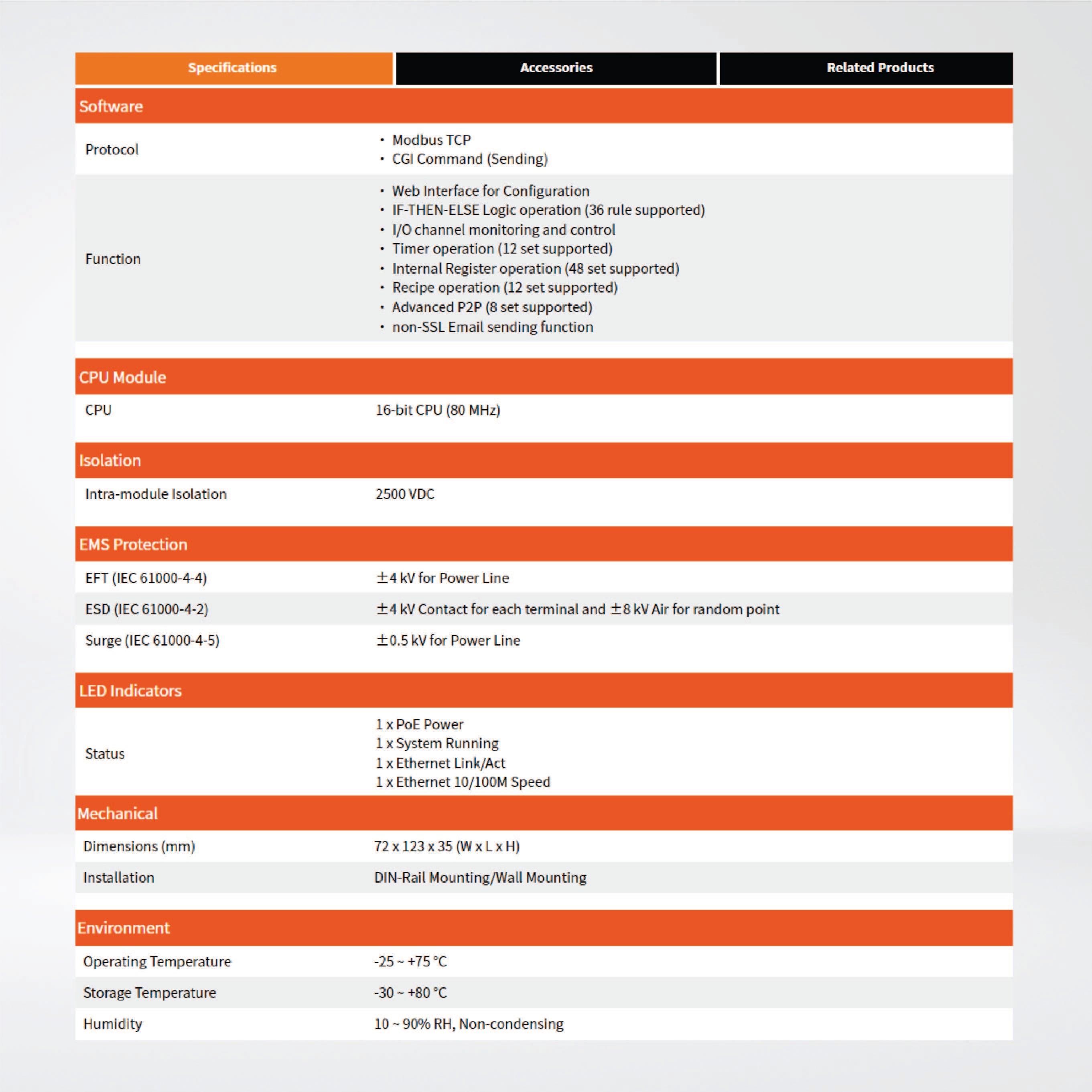 WISE-7115 Intelligent I/O Module with 7-channel RTD Input with 3-wire RTD Lead Resistance Elimination - Riverplus