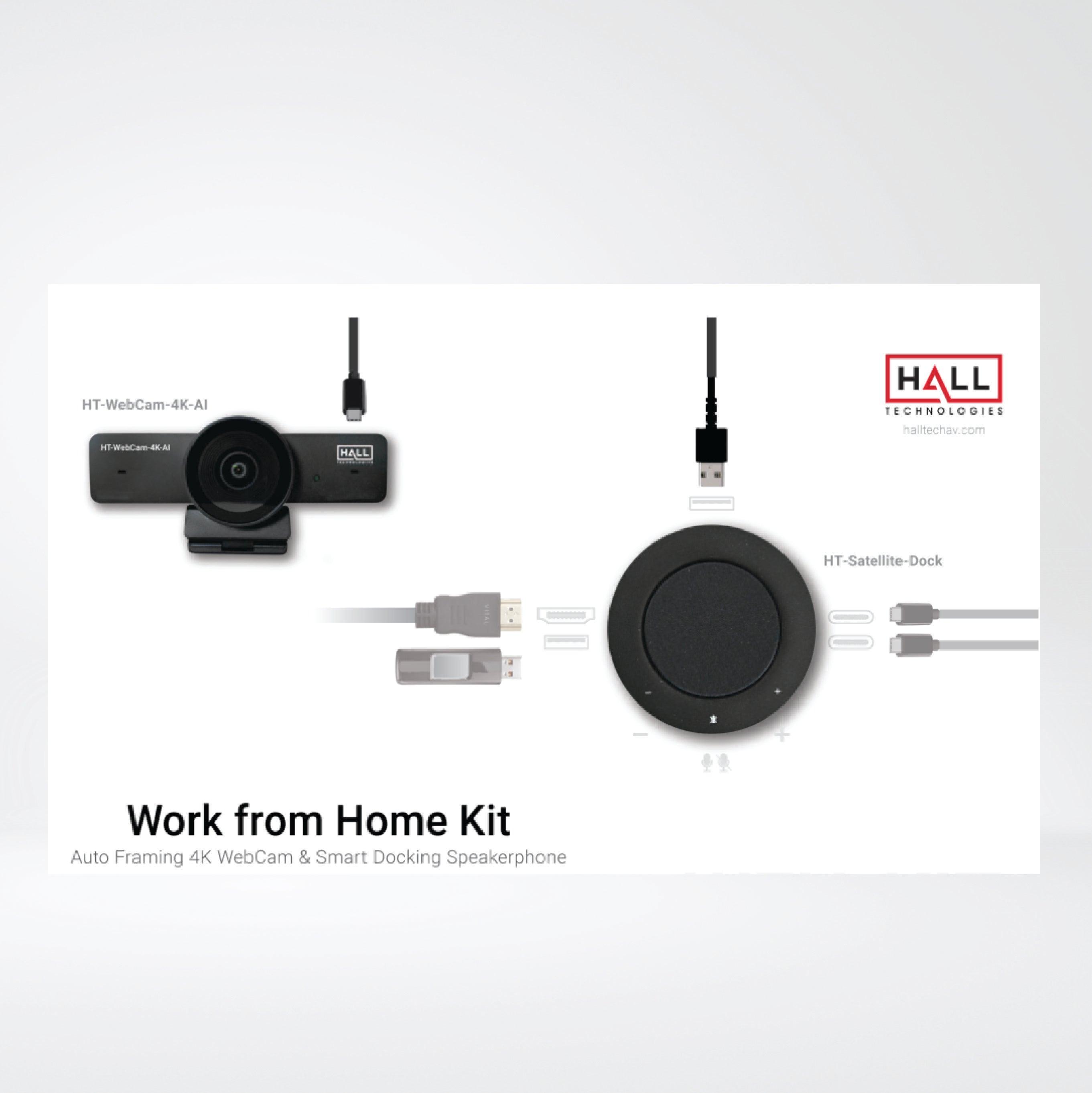 Work From Home Kit Auto Framing 4K WebCam & Smart Docking Speakerphone - Riverplus