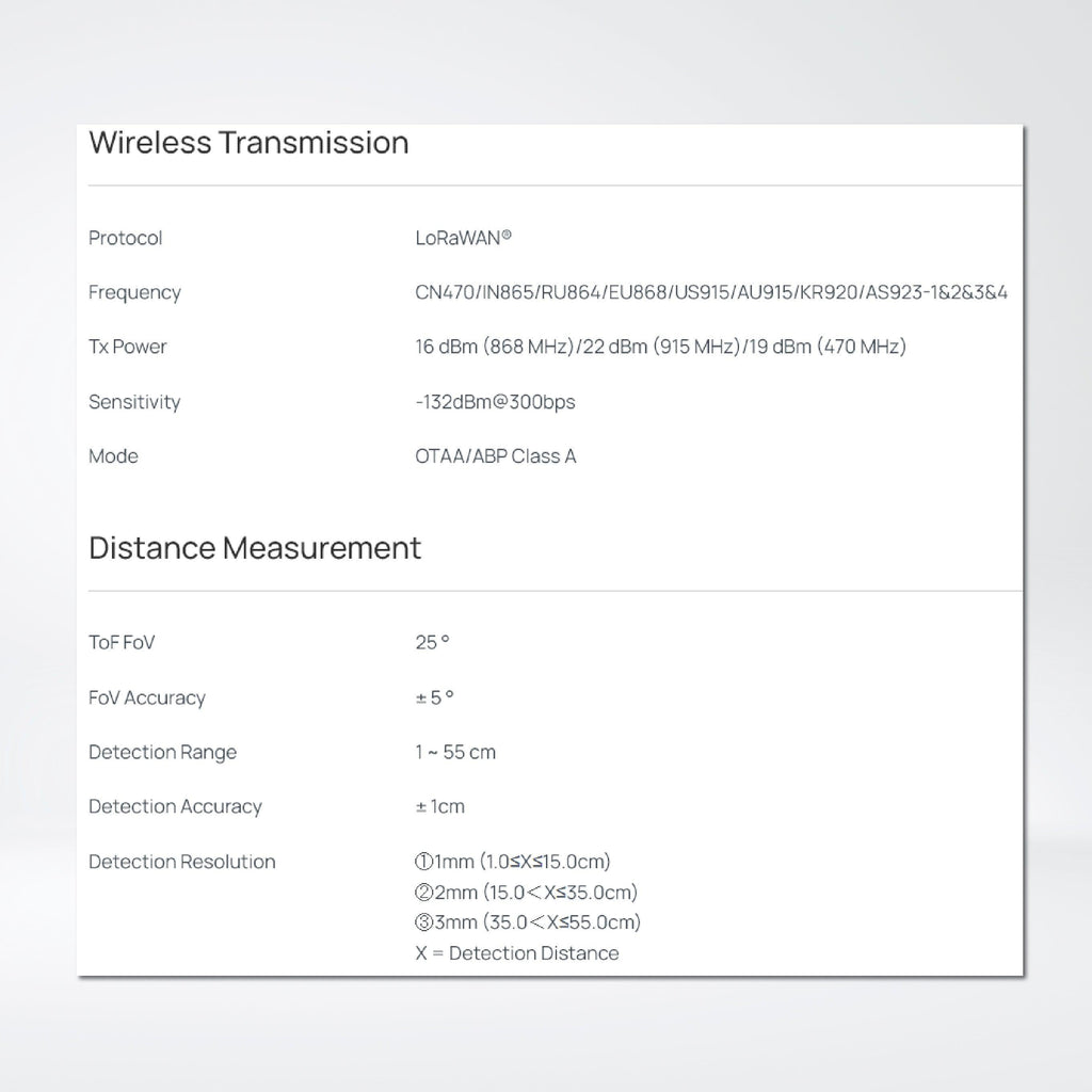 Ws201 WS201 Smart Fill Level Monitoring Sensor