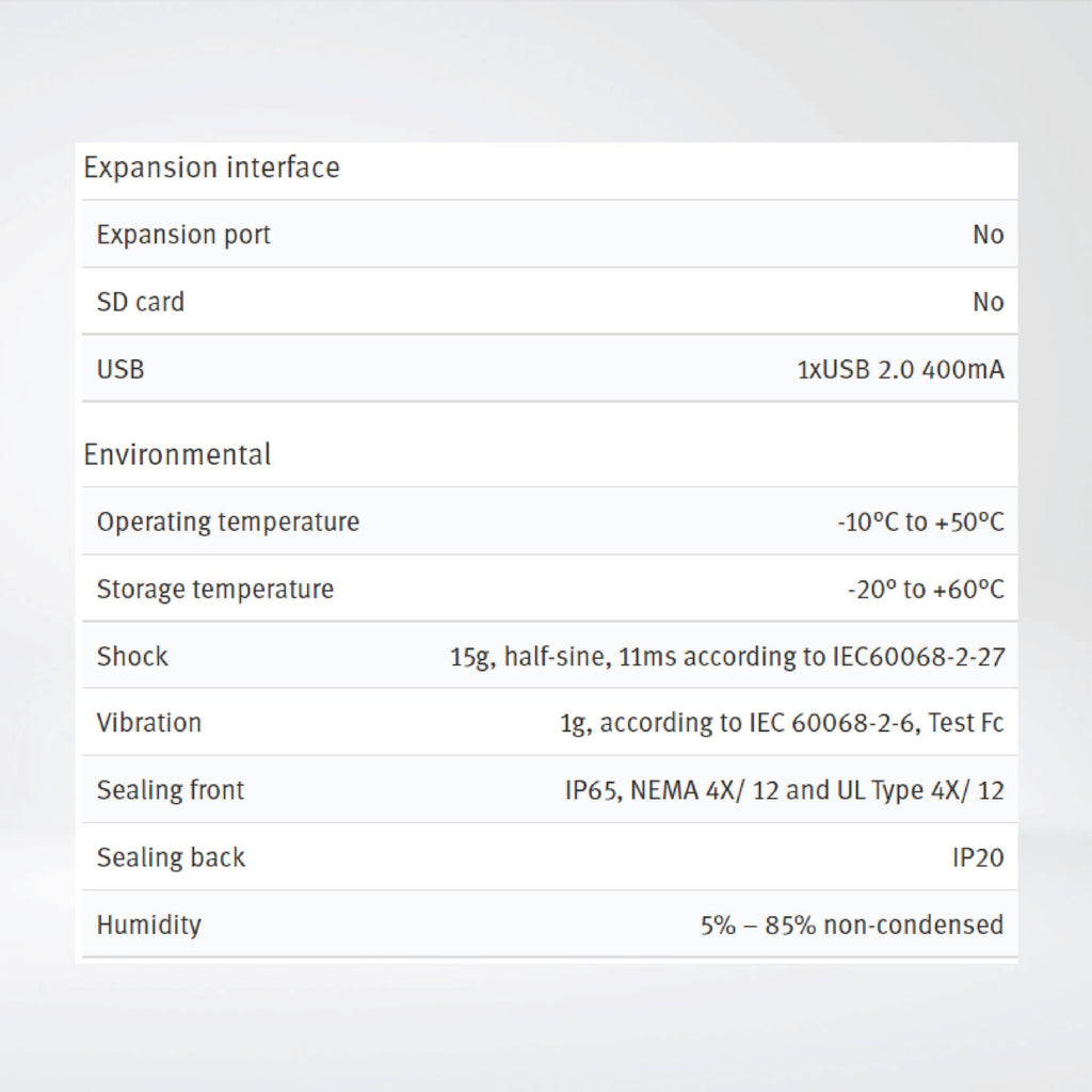 X2 base 7 7'' HMI with iX runtime